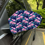 Pink Peony Floral Flower Pattern Print Car Side Mirror Covers