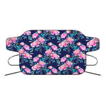 Pink Peony Floral Flower Pattern Print Car Windshield Snow Cover