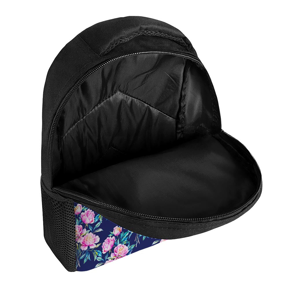 Pink Peony Floral Flower Pattern Print Casual Backpack