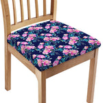 Pink Peony Floral Flower Pattern Print Chair Cushion Cover
