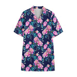 Pink Peony Floral Flower Pattern Print Cotton Hawaiian Shirt