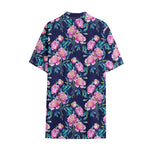 Pink Peony Floral Flower Pattern Print Cotton Hawaiian Shirt