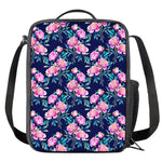 Pink Peony Floral Flower Pattern Print Crossbody Lunch Bag