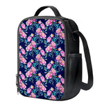 Pink Peony Floral Flower Pattern Print Crossbody Lunch Bag