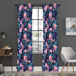 Pink Peony Floral Flower Pattern Print Curtain