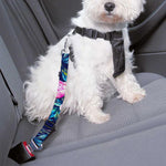 Pink Peony Floral Flower Pattern Print Dog Seat Belt