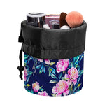 Pink Peony Floral Flower Pattern Print Drawstring Makeup Bag