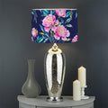 Pink Peony Floral Flower Pattern Print Drum Lamp Shade