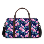 Pink Peony Floral Flower Pattern Print Duffle Bag