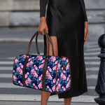Pink Peony Floral Flower Pattern Print Duffle Bag
