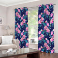 Pink Peony Floral Flower Pattern Print Extra Wide Grommet Curtains