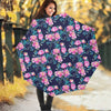 Pink Peony Floral Flower Pattern Print Foldable Umbrella