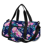 Pink Peony Floral Flower Pattern Print Gym Bag