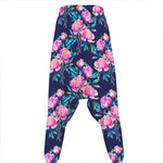 Pink Peony Floral Flower Pattern Print Hammer Pants