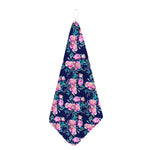 Pink Peony Floral Flower Pattern Print Hand Towel