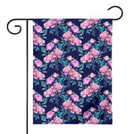 Pink Peony Floral Flower Pattern Print House Flag