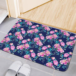 Pink Peony Floral Flower Pattern Print Indoor Door Mat
