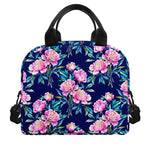 Pink Peony Floral Flower Pattern Print Insulated Lunch Bag