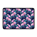 Pink Peony Floral Flower Pattern Print Kitchen Mat