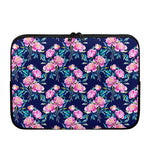 Pink Peony Floral Flower Pattern Print Laptop Sleeve