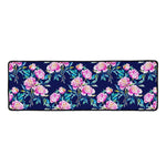 Pink Peony Floral Flower Pattern Print Long Kitchen Mat