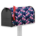 Pink Peony Floral Flower Pattern Print Mailbox Cover