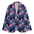 Pink Peony Floral Flower Pattern Print Men's Blazer