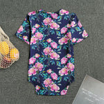 Pink Peony Floral Flower Pattern Print Men's Bodysuit