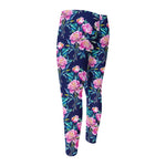 Pink Peony Floral Flower Pattern Print Men's Compression Pants