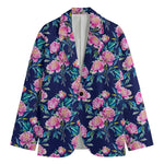 Pink Peony Floral Flower Pattern Print Men's Cotton Blazer