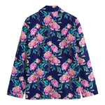 Pink Peony Floral Flower Pattern Print Men's Cotton Blazer