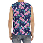 Pink Peony Floral Flower Pattern Print Men's Fitness Tank Top