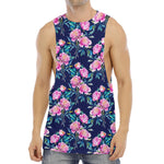 Pink Peony Floral Flower Pattern Print Men's Muscle Tank Top