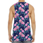 Pink Peony Floral Flower Pattern Print Men's Muscle Tank Top