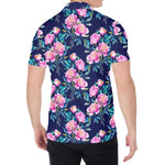 Pink Peony Floral Flower Pattern Print Men's Shirt