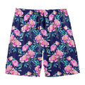 Pink Peony Floral Flower Pattern Print Men's Swim Trunks