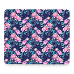 Pink Peony Floral Flower Pattern Print Mouse Pad
