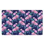 Pink Peony Floral Flower Pattern Print Polyester Doormat