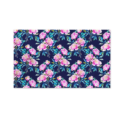 Pink Peony Floral Flower Pattern Print Polyester Flag