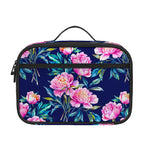 Pink Peony Floral Flower Pattern Print Portable Lunch Bag