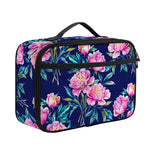 Pink Peony Floral Flower Pattern Print Portable Lunch Bag