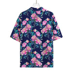 Pink Peony Floral Flower Pattern Print Rayon Hawaiian Shirt