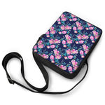 Pink Peony Floral Flower Pattern Print Rectangular Crossbody Bag
