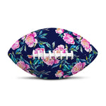 Pink Peony Floral Flower Pattern Print Rugby Ball