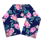 Pink Peony Floral Flower Pattern Print Scarf