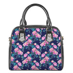 Pink Peony Floral Flower Pattern Print Shoulder Handbag