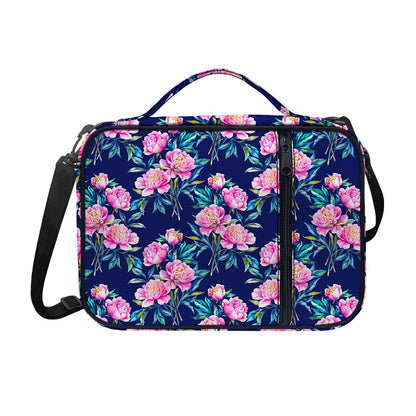 Pink Peony Floral Flower Pattern Print Shoulder Strap Bible Bag