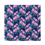 Pink Peony Floral Flower Pattern Print Silk Bandana