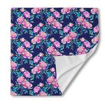 Pink Peony Floral Flower Pattern Print Silk Bandana