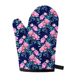 Pink Peony Floral Flower Pattern Print Single Oven Mitt